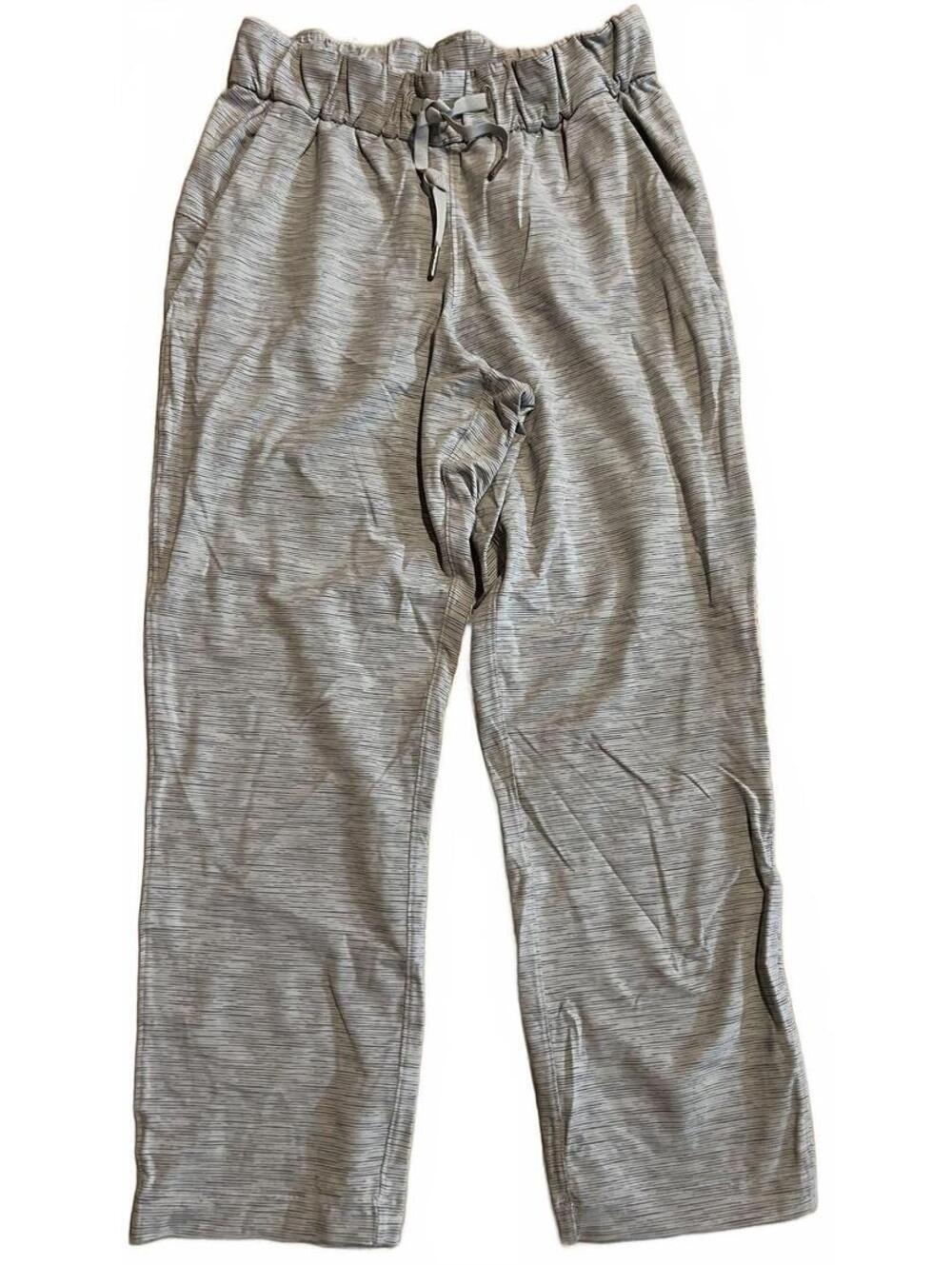 Lululemon Gray Striped Drawstring Athletic Pants - size 2